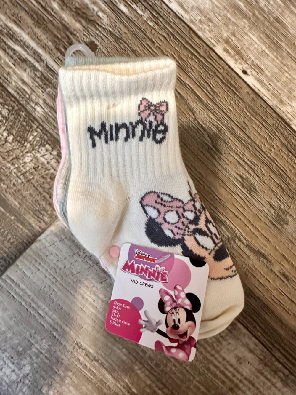 Disney - Minnie Mouse Toddler Socks - 5 Pairs - BNWT!
